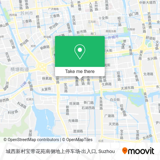 城西新村宝带花苑南侧地上停车场-出入口 map