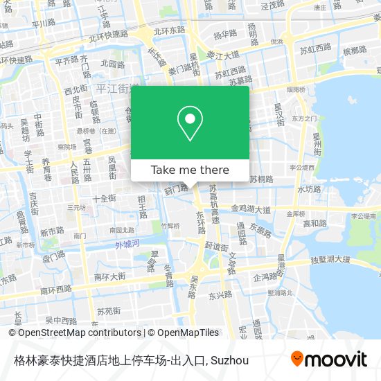 格林豪泰快捷酒店地上停车场-出入口 map