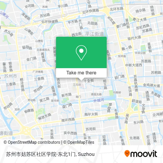 苏州市姑苏区社区学院-东北1门 map