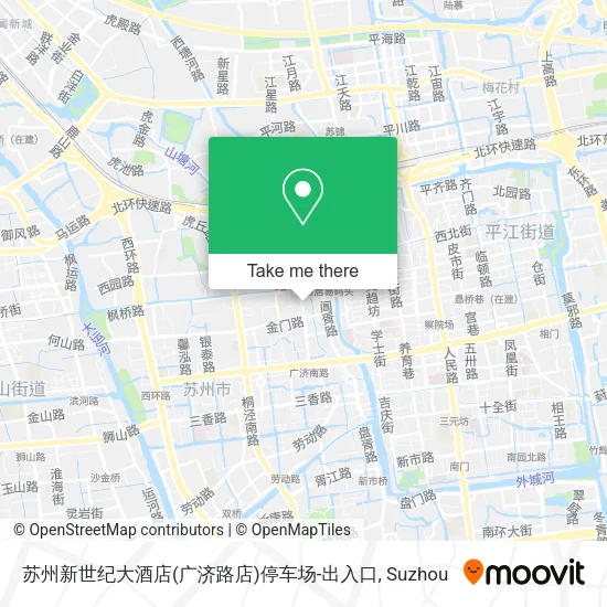 苏州新世纪大酒店(广济路店)停车场-出入口 map