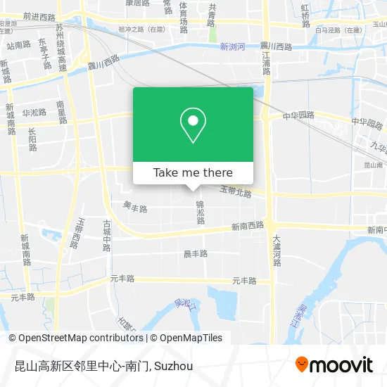 昆山高新区邻里中心-南门 map