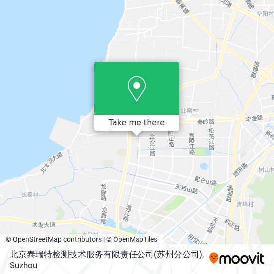 北京泰瑞特检测技术服务有限责任公司(苏州分公司) map