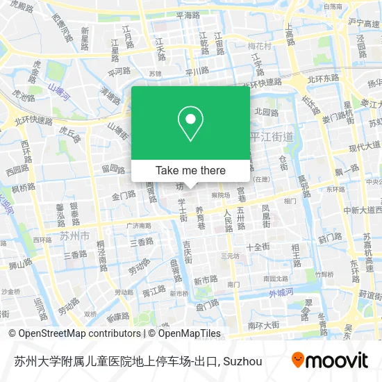 苏州大学附属儿童医院地上停车场-出口 map