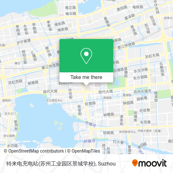 特来电充电站(苏州工业园区景城学校) map