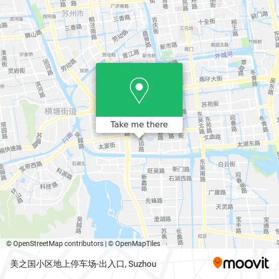 美之国小区地上停车场-出入口 map