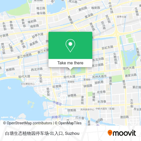 白塘生态植物园停车场-出入口 map