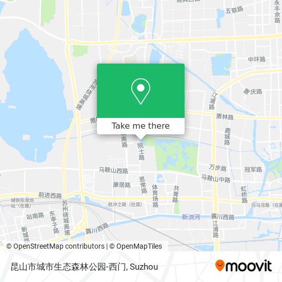 昆山市城市生态森林公园-西门 map
