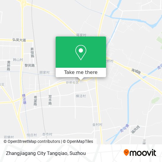 Zhangjiagang City Tangqiao map