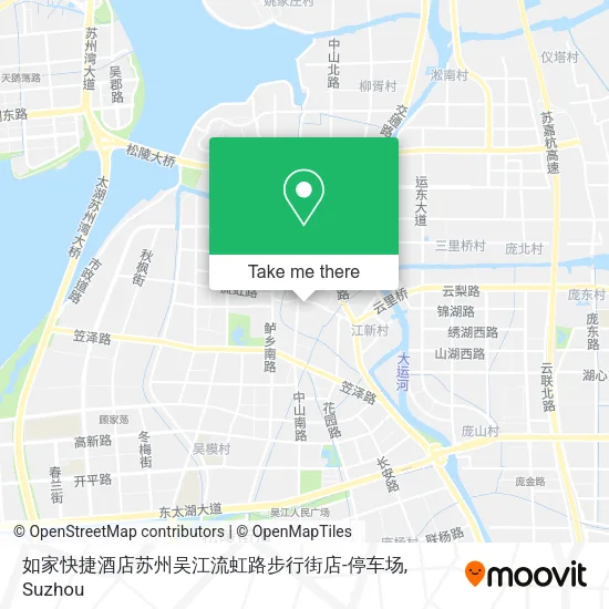 如家快捷酒店苏州吴江流虹路步行街店-停车场 map
