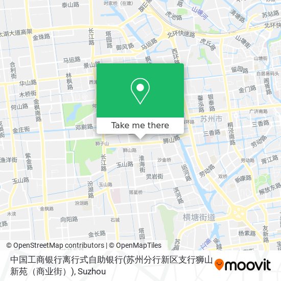 中国工商银行离行式自助银行(苏州分行新区支行狮山新苑（商业街）) map