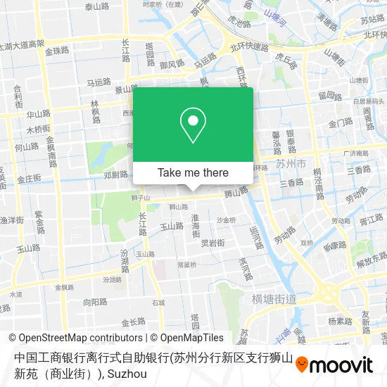 中国工商银行离行式自助银行(苏州分行新区支行狮山新苑（商业街）) map
