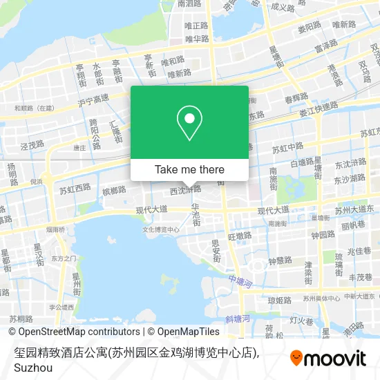玺园精致酒店公寓(苏州园区金鸡湖博览中心店) map
