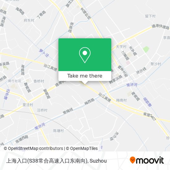 上海入口(S38常合高速入口东南向) map