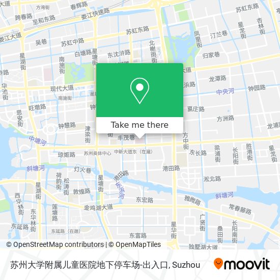 苏州大学附属儿童医院地下停车场-出入口 map