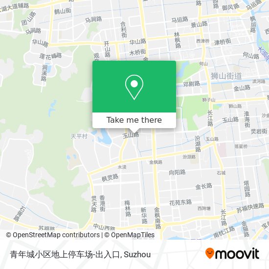 青年城小区地上停车场-出入口 map