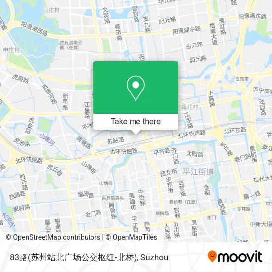 83路(苏州站北广场公交枢纽-北桥) map