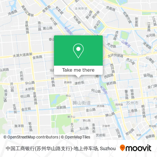 中国工商银行(苏州华山路支行)-地上停车场 map