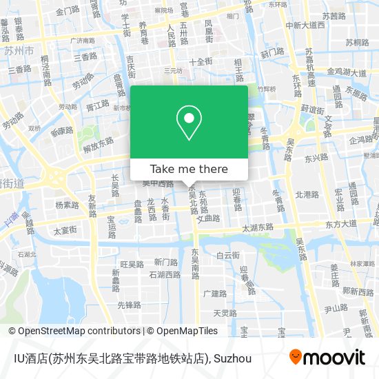 IU酒店(苏州东吴北路宝带路地铁站店) map