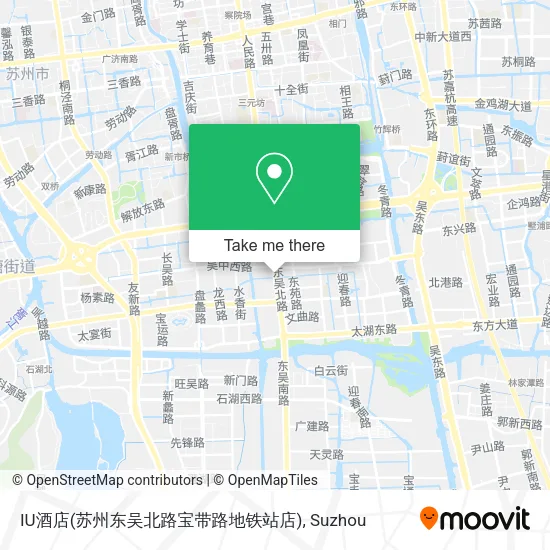 IU酒店(苏州东吴北路宝带路地铁站店) map