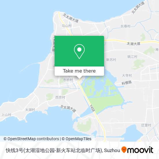 快线3号(太湖湿地公园-新火车站北临时广场) map