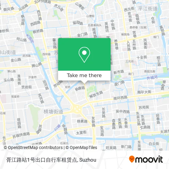 胥江路站1号出口自行车租赁点 map