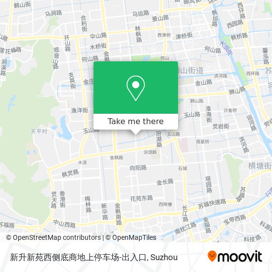 新升新苑西侧底商地上停车场-出入口 map