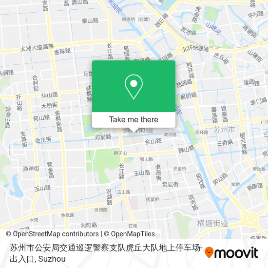 苏州市公安局交通巡逻警察支队虎丘大队地上停车场-出入口 map