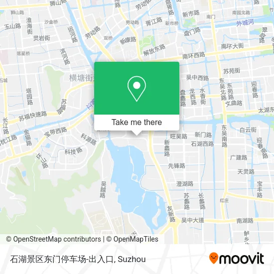 石湖景区东门停车场-出入口 map