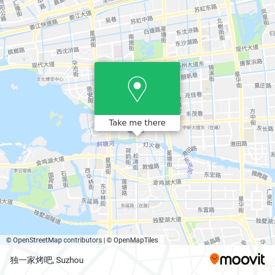 独一家烤吧 map