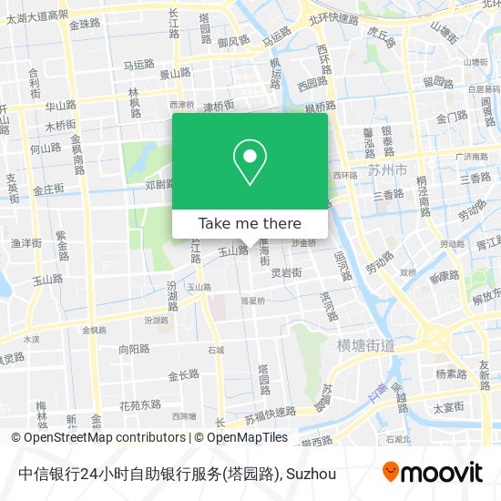 中信银行24小时自助银行服务(塔园路) map