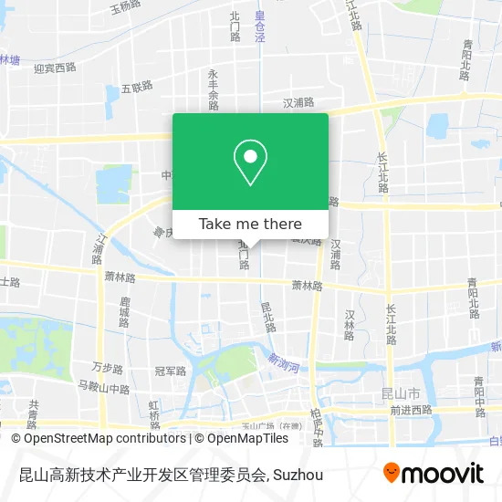 昆山高新技术产业开发区管理委员会 map