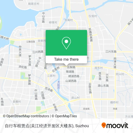 自行车租赁点(吴江经济开发区大楼东) map