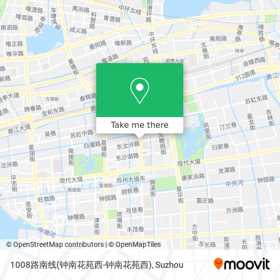 1008路南线(钟南花苑西-钟南花苑西) map