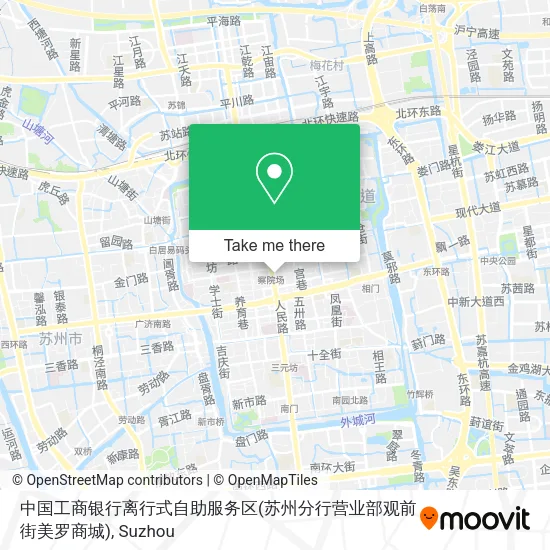 中国工商银行离行式自助服务区(苏州分行营业部观前街美罗商城) map
