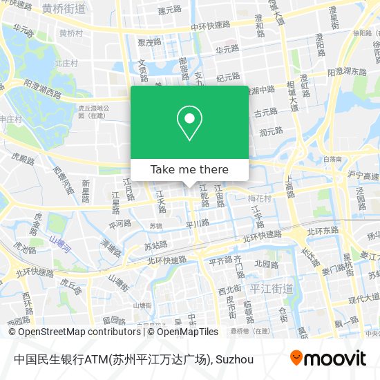 中国民生银行ATM(苏州平江万达广场) map