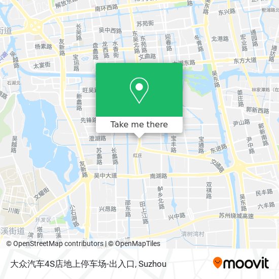 大众汽车4S店地上停车场-出入口 map