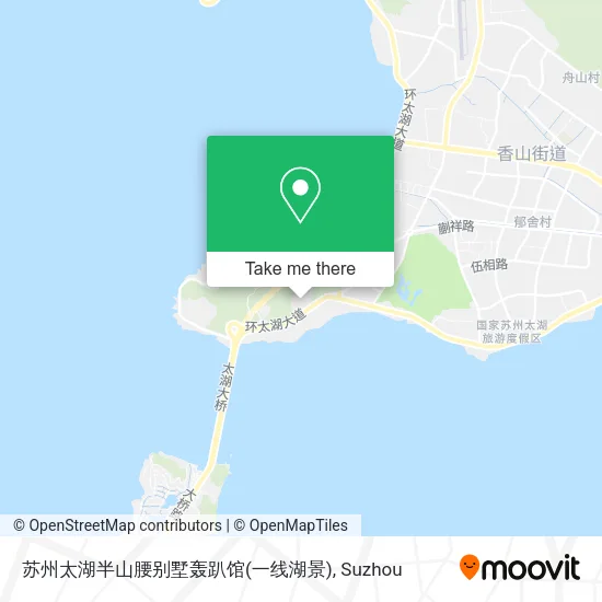 苏州太湖半山腰别墅轰趴馆(一线湖景) map