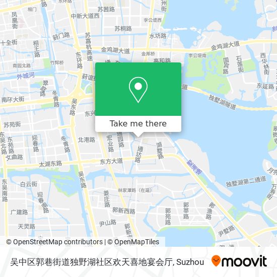 吴中区郭巷街道独野湖社区欢天喜地宴会厅 map