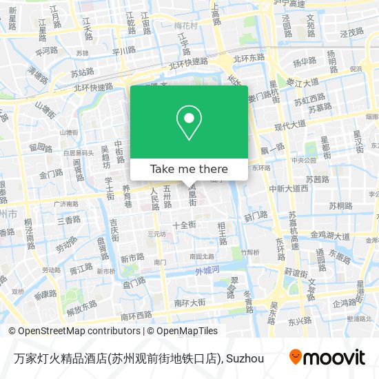 万家灯火精品酒店(苏州观前街地铁口店) map