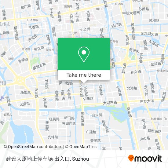 建设大厦地上停车场-出入口 map