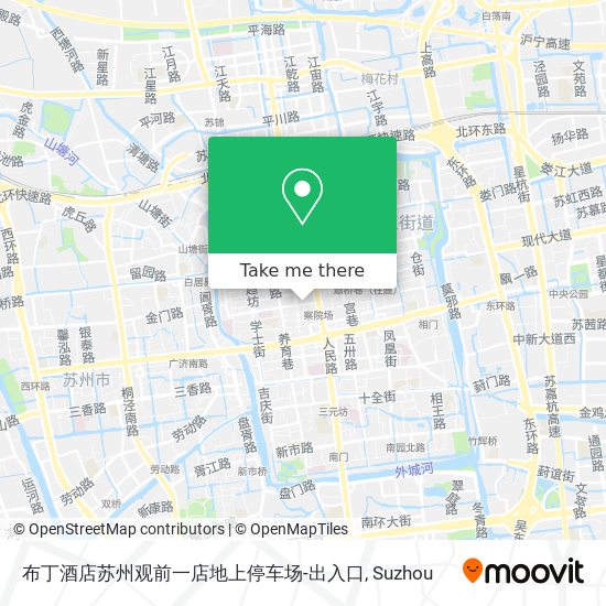 布丁酒店苏州观前一店地上停车场-出入口 map