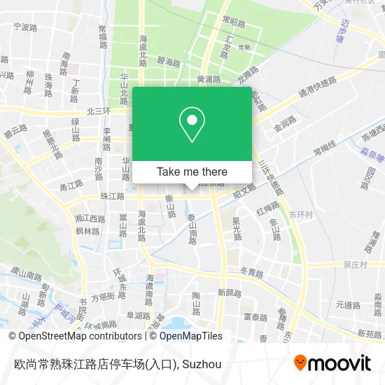 欧尚常熟珠江路店停车场(入口) map