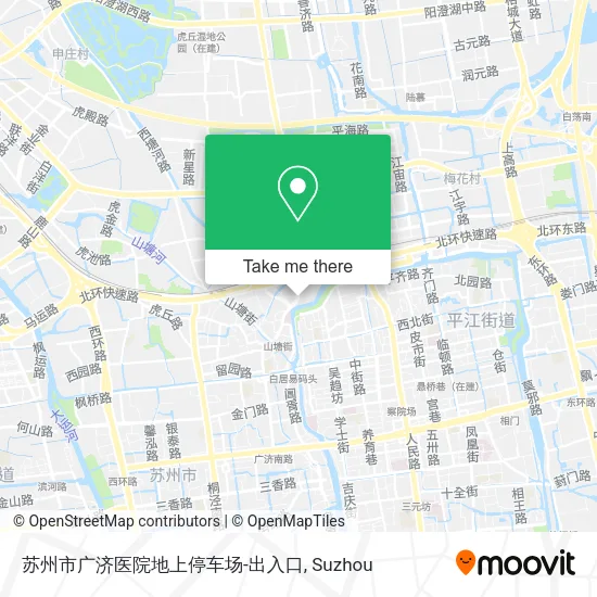 苏州市广济医院地上停车场-出入口 map
