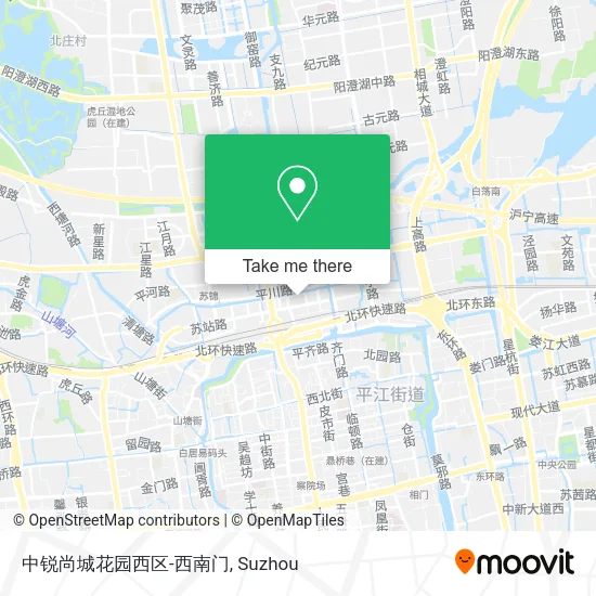 中锐尚城花园西区-西南门 map