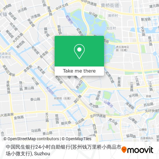 中国民生银行24小时自助银行(苏州钱万里桥小商品市场小微支行) map