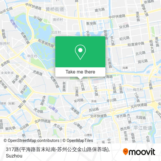 317路(平海路首末站南-苏州公交金山路保养场) map