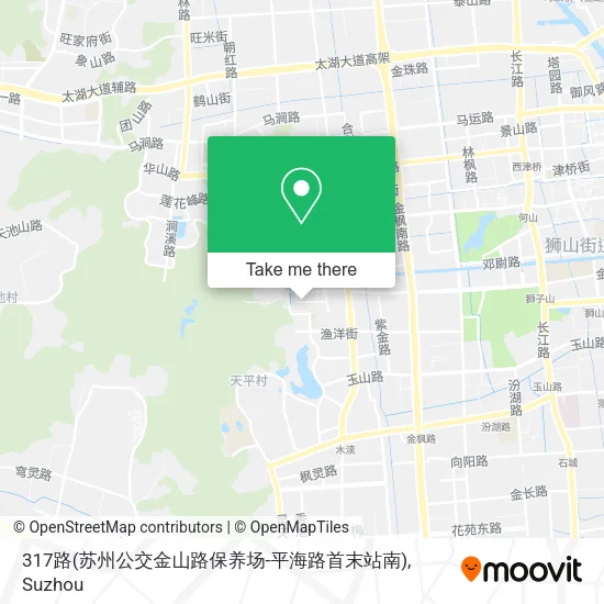 317路(苏州公交金山路保养场-平海路首末站南) map