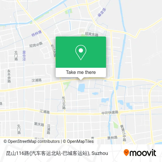 昆山116路(汽车客运北站-巴城客运站) map