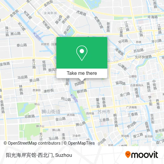 阳光海岸宾馆-西北门 map