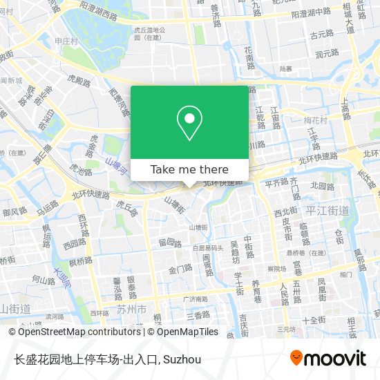 长盛花园地上停车场-出入口 map